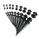 thumbnail image 1 of Kit De Estiramiento De Medidores De Oreja De 18 Piezas, Tapones Cónicos 14G-00G, Expansores Negros, 1 of 3
