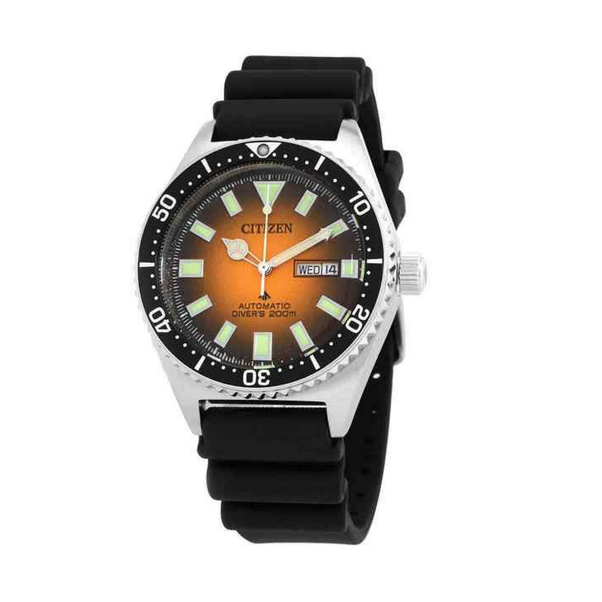 Reloj Citizen Promaster Marine Rubber Strap Orange Dial Automatic Diver's Ny0120-01z 200m Men's Watch