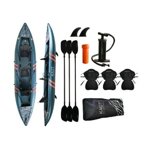 Kaut - Kayak Inflable Profesional Pvc Laminado Doble 2-3 Personas 410 Cm - Cautín + Mochila & Accesorios + Testdrive Laguna Aculeo