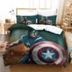 thumbnail image 1 of x1213 Bed SheetsCaptain America ed cartoon comforter set, children's birthday gift, soft and comfortable polyester bedding set 3-Piece Bedding Set (1 Duvet Cover + 2 Pillow Shams) nj1213, 1 of 5