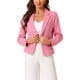 thumbnail image 1 of INSPIRE CHIC Blazer de Negocios para Mujeres Oficina Trabajo Abierto Frente Casual Elegante Chaquetas de Traje S Rosa Oscuro, 1 of 6