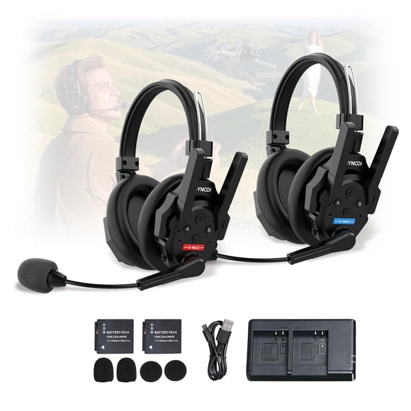 Auriculares SYNCO XTALK XMAX2 2.4 GHz IA Cancelación de Ruido 500 m BT