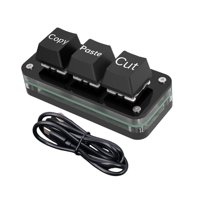 Magideal - Mini Teclado Mecánico Para Juegos De 3 Teclas, Profesional, Con Esquinas Redondeadas, Apariencia Suave Y Cómoda, Teclado Para Juegos Portátil Negro Ya Establecido