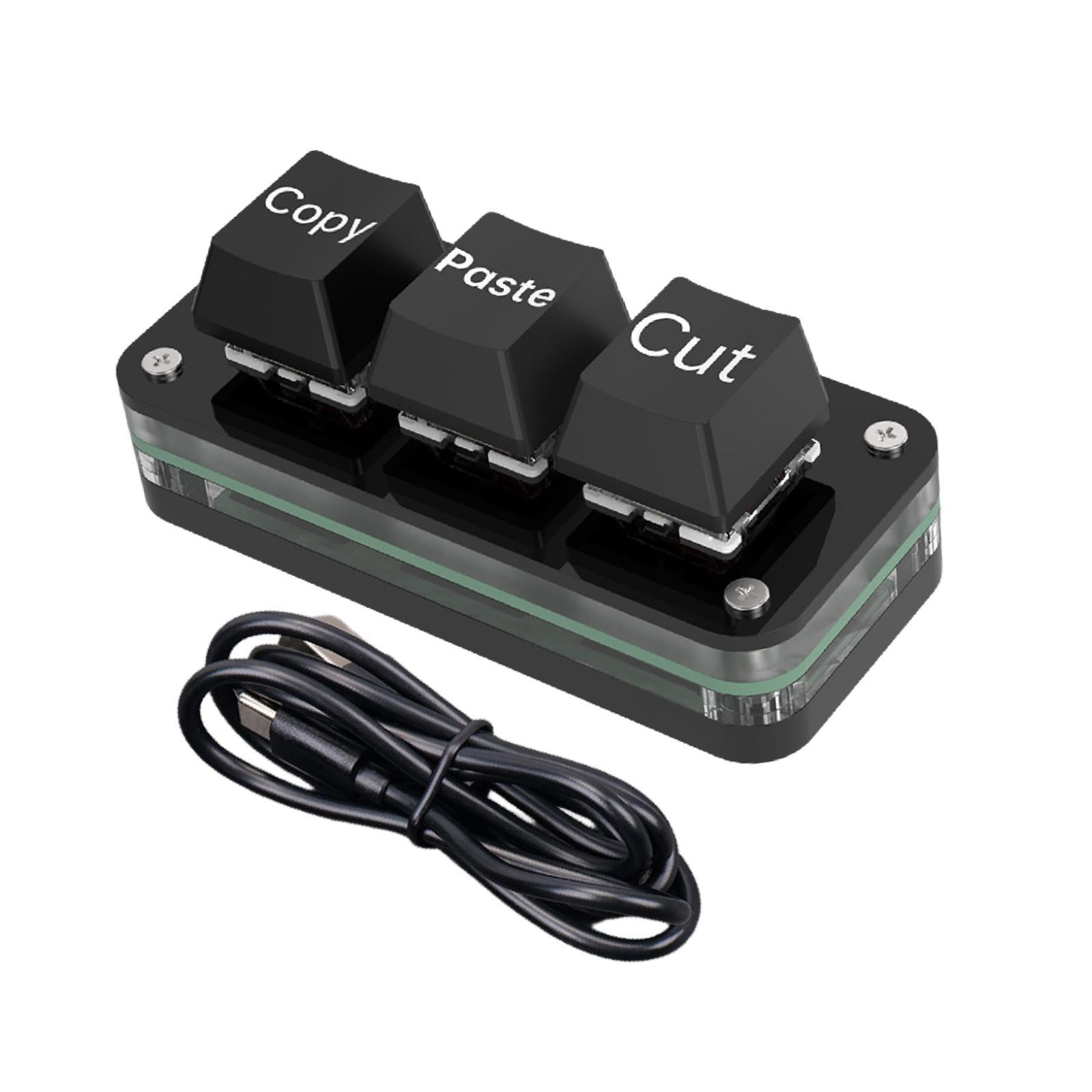 Magideal - Mini Teclado Mecánico Para Juegos De 3 Teclas, Profesional, Con Esquinas Redondeadas, Apariencia Suave Y Cómoda, Teclado Para Juegos Portátil Negro Ya Establecido