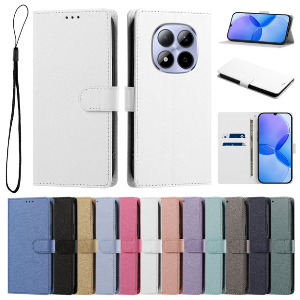 Cartera Funda para Xiaomi Redmi Note 15 Pro 4G Carga Inalámbrica, Blanco