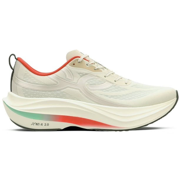 Zapatilla Running Mujer Corre TURBO Celeste/Rojo/Arena