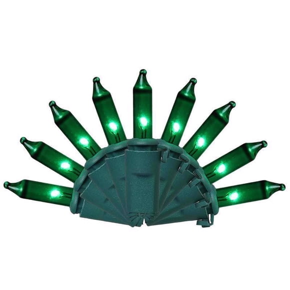 Bombilla Celebrations CMAS Classic T5, LED verde, 6 W, 6,4 m, 100 unidades