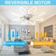thumbnail image 5 of Ventilador de techo BESKETIE 91 cm con LED regulable y mando a distancia, blanco, 5 of 9