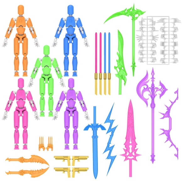 Titan 13 Set De 5 Figuras De Acción Multicolor