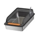 thumbnail image 3 of Caja De Arena Para Gatos De Acero Inoxidable, Arenero Para Gatos, Orinal Para Gatos Con Parte Superior Abierta, Semicerrada, Color Negro, 3 of 5