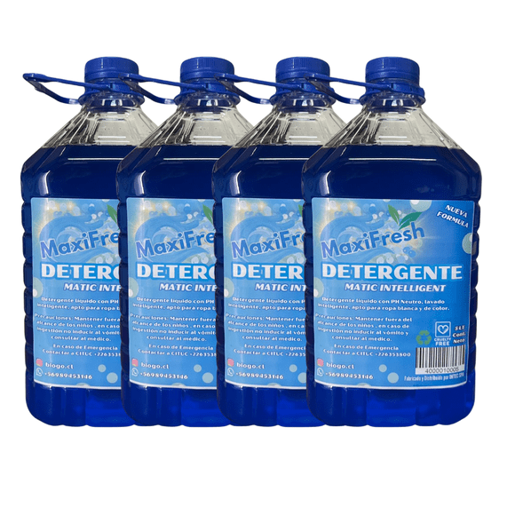 Detergente Maxifresh Matic 5 Litros ecop 4 Unidades