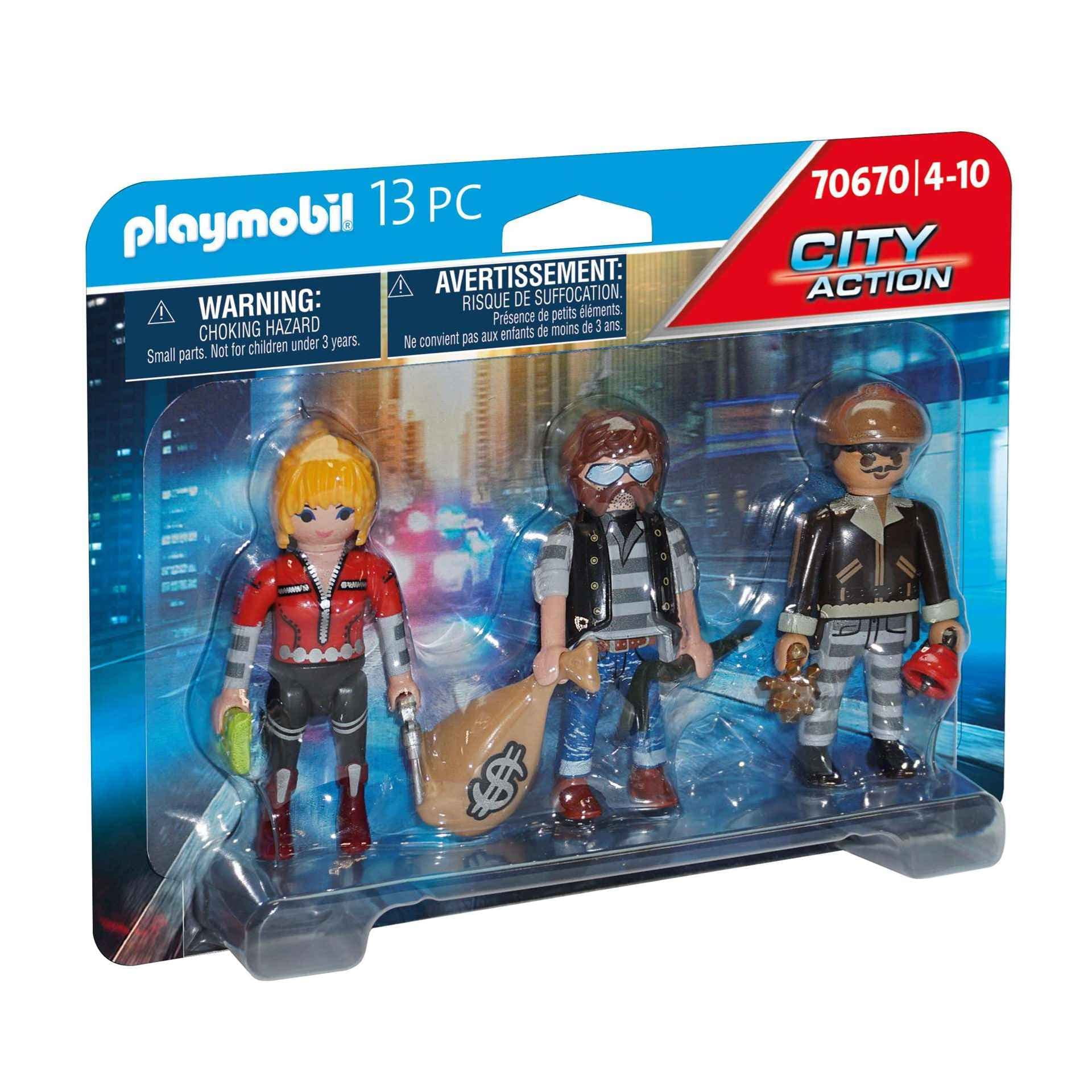 Set De Figuras De Juguete Playmobil Ladrón, 13 Piezas