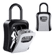 thumbnail image 2 of Caja de seguridad porta llave con candado y clave, gris, 2 of 3