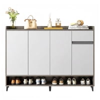 Mundo Online - Zapatero Silver 4 Puertas Con Cajón Organizador Estante 120Cm