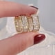 thumbnail image 2 of Gorgeous 18k Gold Plated CZ Hoop Earrings - Perfect for Women & Girls Daily Wear!, 2 of 4