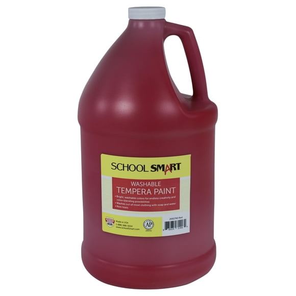 Botella Paint School Smart, lavable al temple, roja, de 3,78 litros