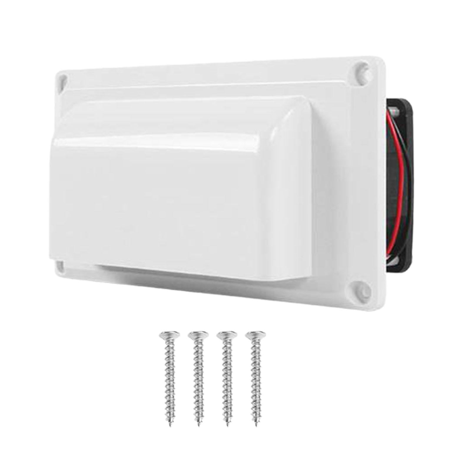 Ioensy - Ventilador De Escape De Ventilación De Aire Reemplaza Con 2 Motores Ventilador De Ventilación Lateral De Rv De 12 V Blanco