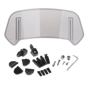 Ioensy - Clip De Extensión De Parabrisas De Motocicleta En Alerón De Parabrisas Elevado Resistente Pequeño Gris