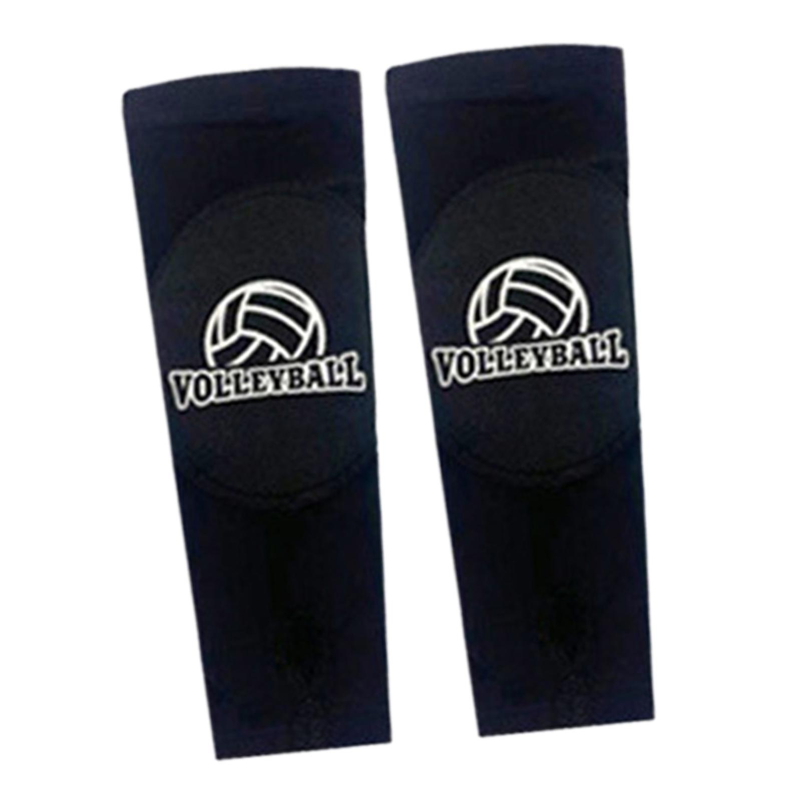 Ioensy - 2 Piezas De Guantes De Manga De Voleibol Para Correr, Trabajo, Baloncesto, Color Negro