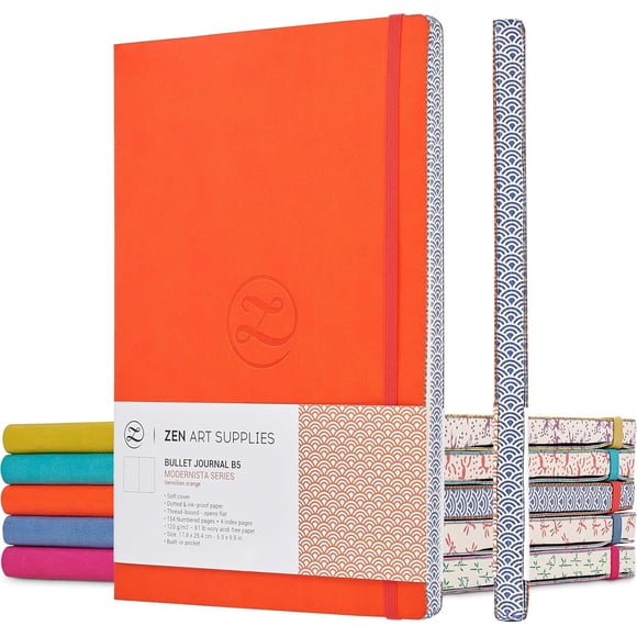 Cuaderno ZenART Supplies de tapa blanda B5 punteado, papel de 120 g/m²