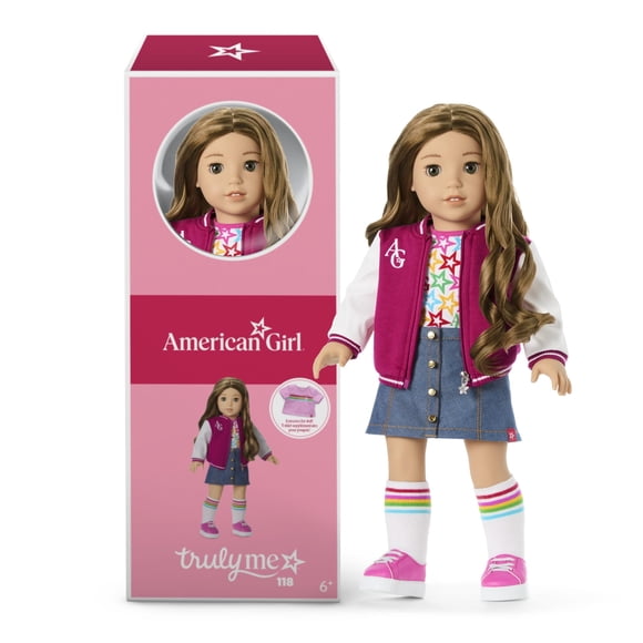 Muñeca American Girl Truly Me, 18 pulgadas, #118, ojos marrones, más de 6 años