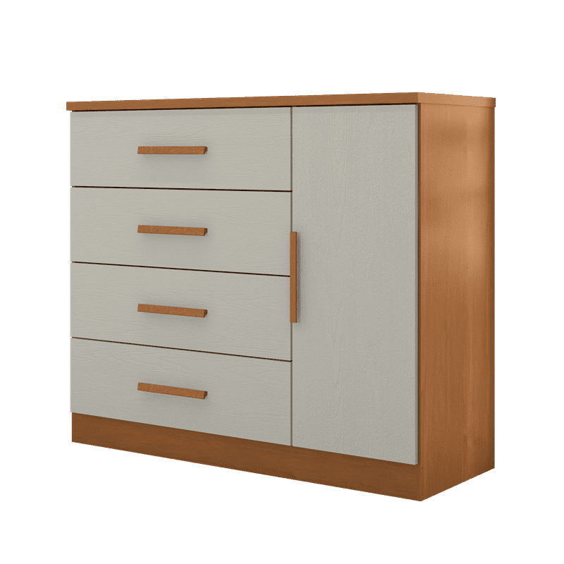 Muebles Diogo - Cómoda Ginebra Color Cinamomo Areia