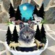 thumbnail image 4 of Adorno para pastel SKYCOOOOL 13 piezas tema lobo gris, 4 of 7