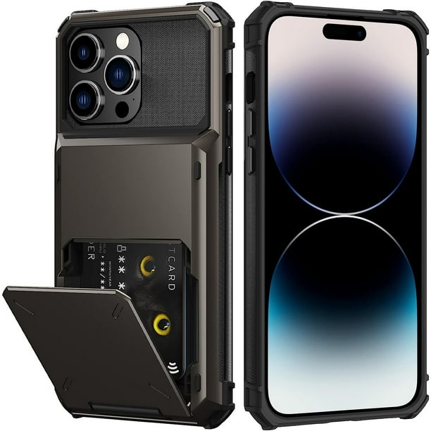 2022 iPhone 14/13/12/11 Pro Max X/XS/XR/XS Max SE Wallet Case - Store 5 Cards & Enjoy Dual Layer Shockproof Protection!