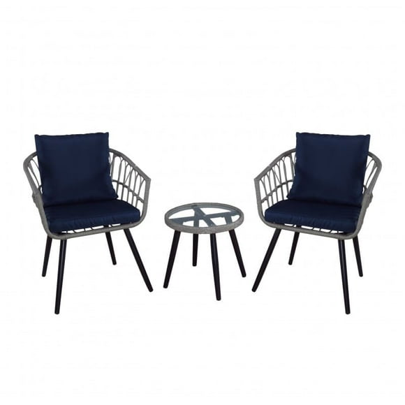 Juego de Terraza Blue Falcon con Almohadon y Mesa