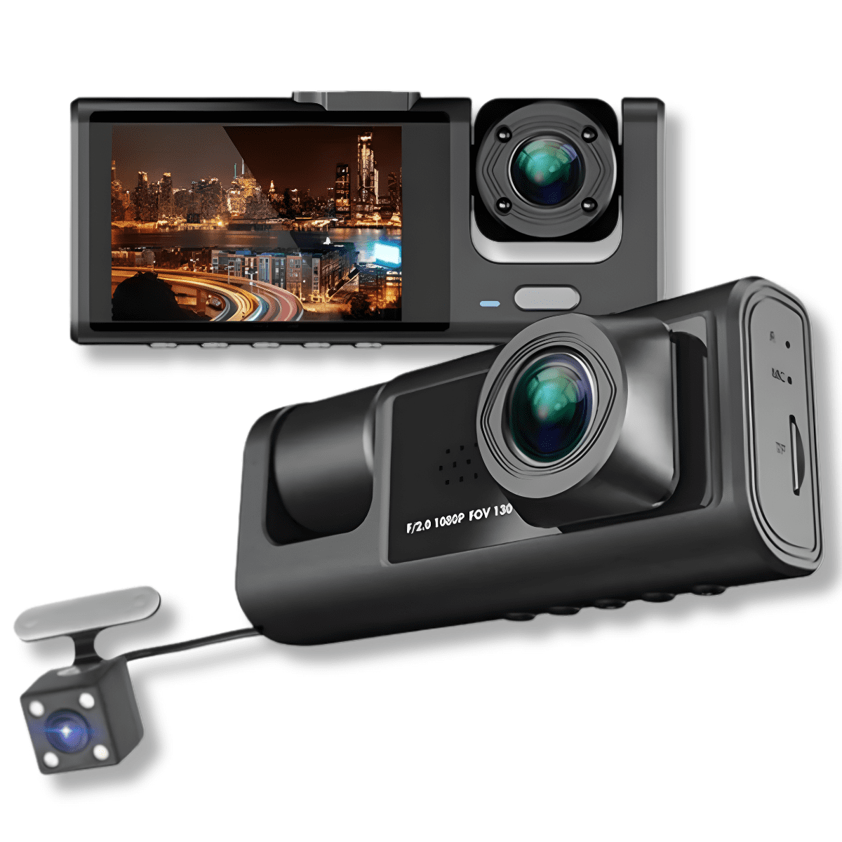 Genérica - Camara Para Auto Dual Visión Frontal Hd 1080p