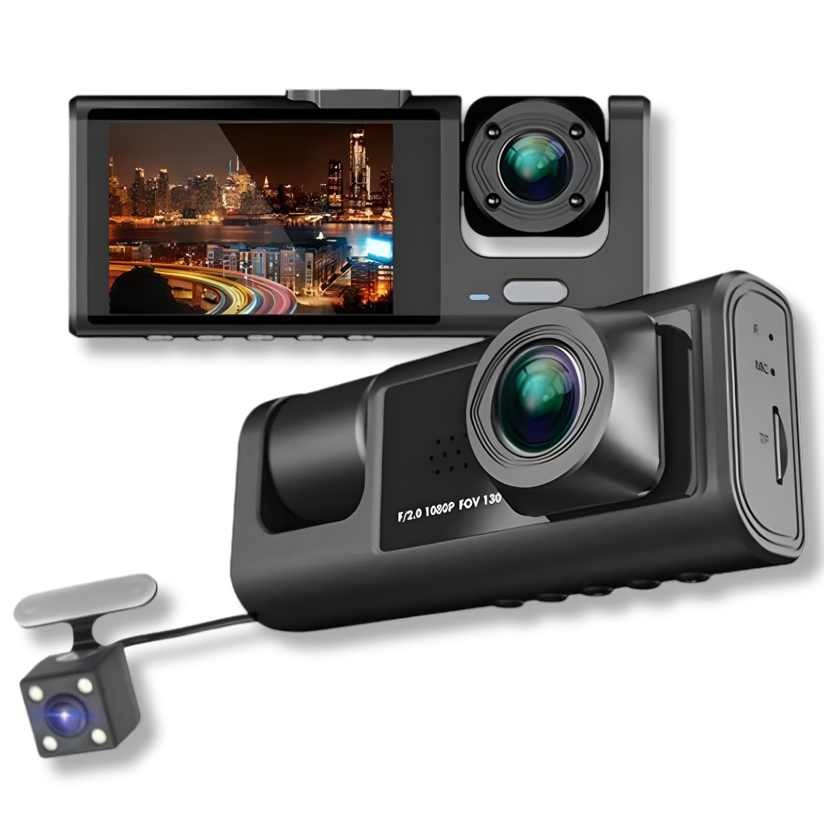 Genérica - Camara Para Auto Dual Visión Frontal Hd 1080P