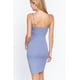 thumbnail image 5 of Vestido Tipo Jersey de Canalé con Cuello Redondo y Tirantes Finos en Azul Iris M, 5 of 5