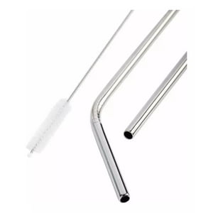 Disparo - Set 4 Bombillas Reutilizables Con Cepillo Ecologico Cocina Tragos