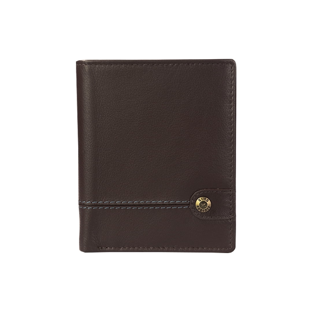 Tarjetero De Cuero Hombre Gino Rodinis Texas 1.165 Rojo/marrón