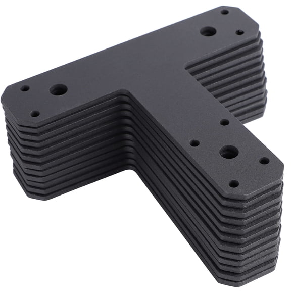Soportes en T JIOU JIA paquete de 12, 165 x 145 mm, negro