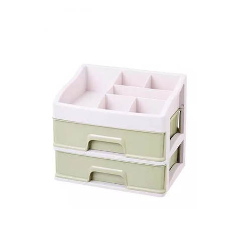 Genérico - Organizador De Cosméticos Con 2 Cajones Para Maquillaje, Color Transparente