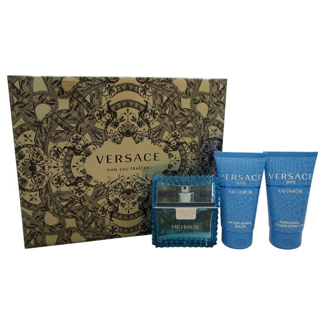 Versace Eau Fraiche By Versace For Men - 3 Pc Gift Set 1.7oz Edt Spray, 1.7oz Bath And Shower Gel, 1.7oz After Shave Balm Versace Versace