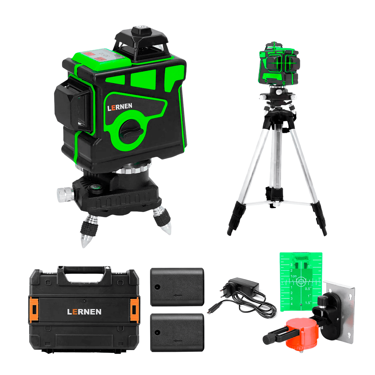 Lernen - Nivel Laser Profesional 12 Líneas + Maletín + Trípode