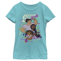 Camiseta Disney Sister Goals Para Niñas Azul Tahití, Talla L