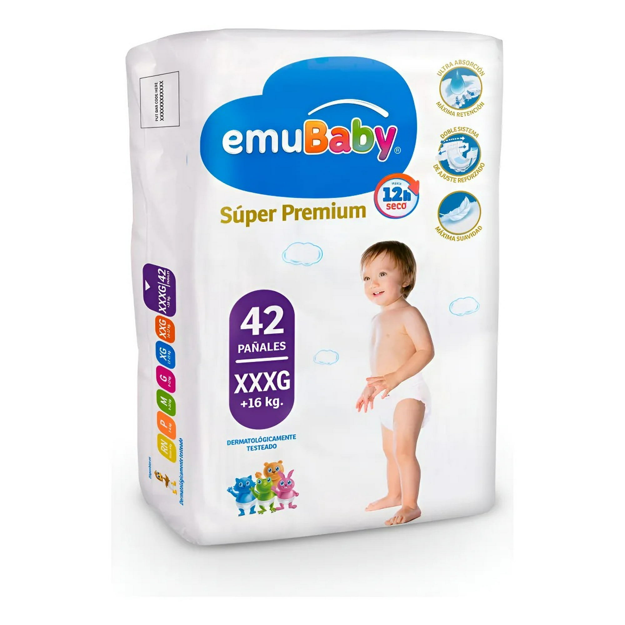 Pañal Emubaby Super Premium - Tamaño Xxxg - 42 Pañales