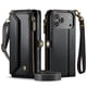 thumbnail image 2 of CaseMe Funda de Cuero para iPhone 17 Pro Max de 6.9 Pulgadas con Billetera [Bloqueo RFID] con Ranura para Billetes con Zíper y 10 Tarjeteros, Correa de Hombro Magnética de Cuero PU Suave para Mujer, 2 of 12