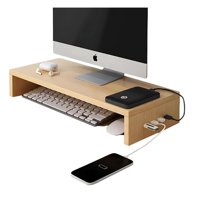 Crusec - Soporte Elevador De Monitor Con Entradas Usb