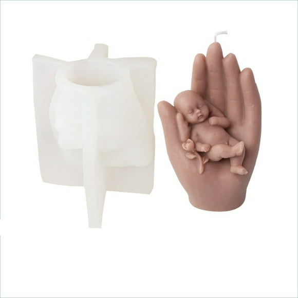 Molde Silicona Vela Y Jabon Mano Con Guagua