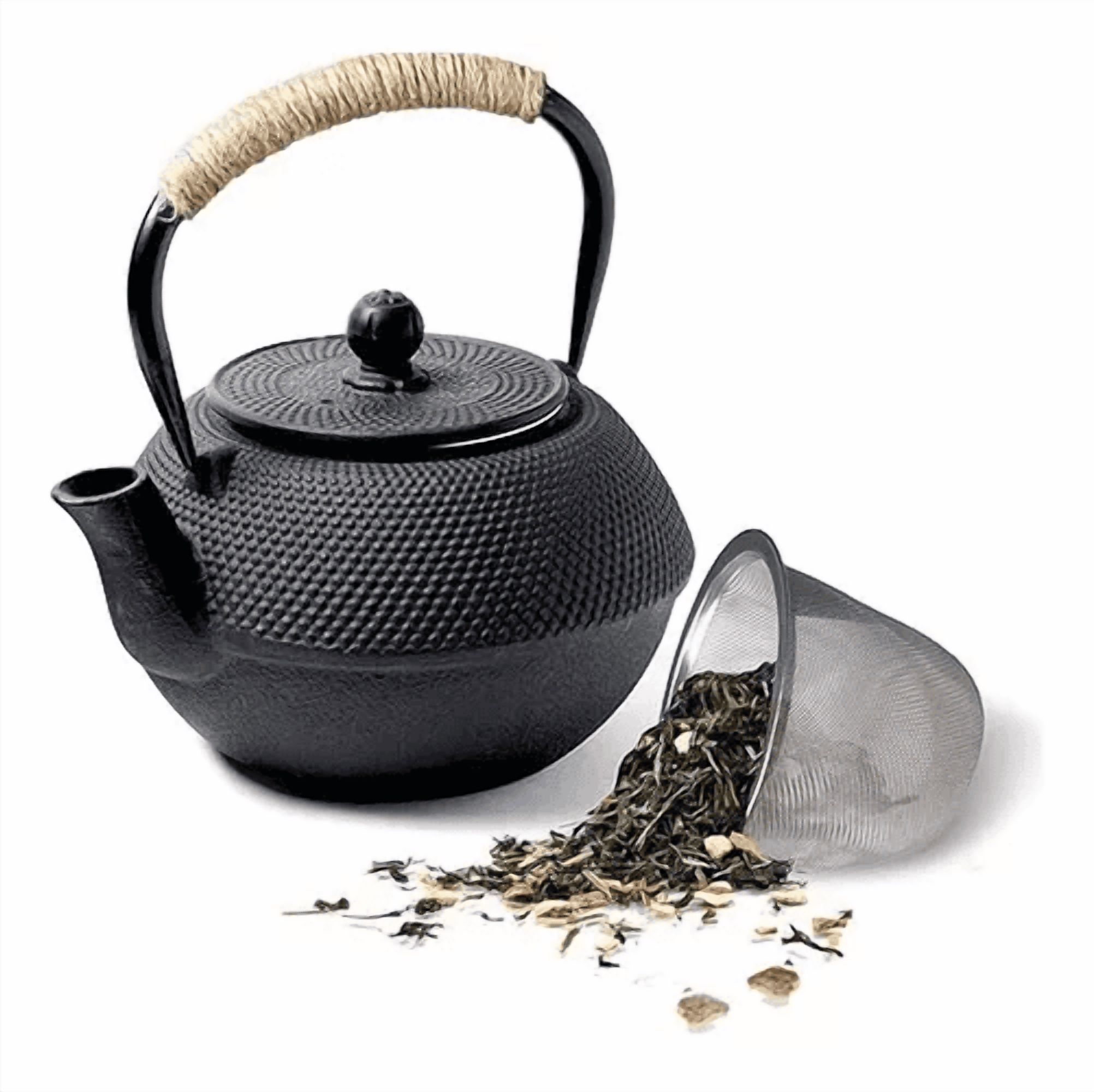 Genérico - Hervidor De Hierro Fundido De 1200 Ml Con Tapa, Acero