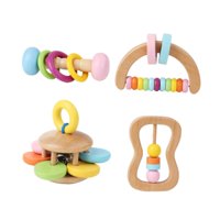 Bothyi - Juego De Sonajeros De Madera, Juego De Sonajeros De Desarrollo Musical Para Bebés Y Niños De 6 A 12 Meses
