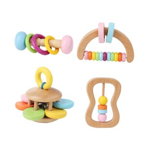 Bothyi - Juego De Sonajeros De Madera, Juego De Sonajeros De Desarrollo Musical Para Bebés Y Niños De 6 A 12 Meses