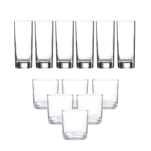 Set 12 Vasos Lexington Menaje Cristar Cocina Elegante Vidrio