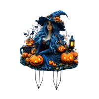 Magideal - Estaca De Jardín Acrílica 2D Con Motivo De Niña, Letrero De Jardín, Adorno Decorativo, Decoración De Halloween, Letrero Para Fiestas, Césped Al Aire L Linterna