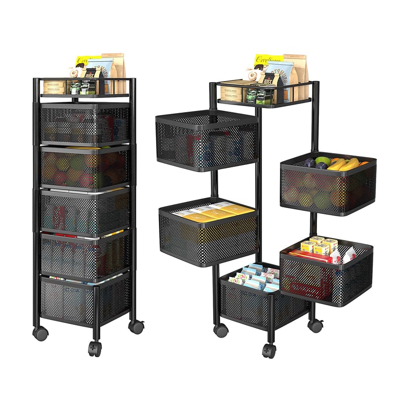 thumbnail image 1 of Carro Organizador Ruedas Organizador Extraible 5 Niveles Ver Negro, 1 of 6
