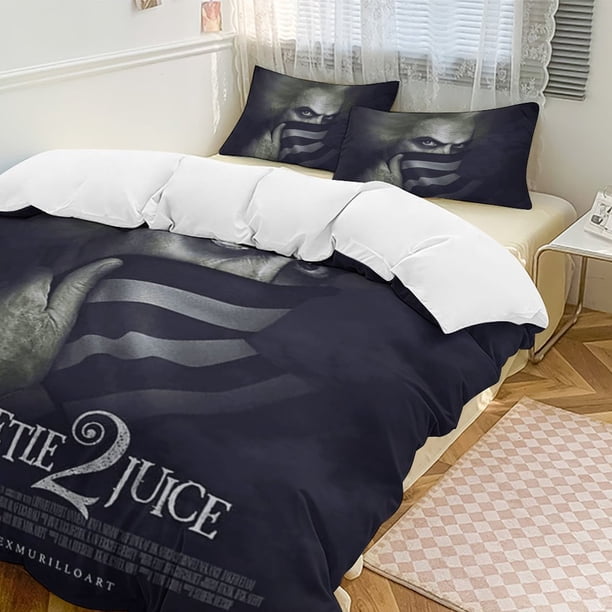 Beetlejuice Beetlejuice 3-Piece Bedding Set Soft Warm And Comfortable Soft Bed Set for Bedroom